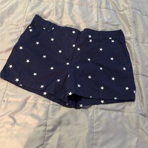 Navy Star-Patterned Women's Shorts